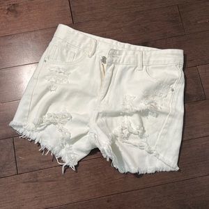 Girls ripped jean shorts, size XS from shein